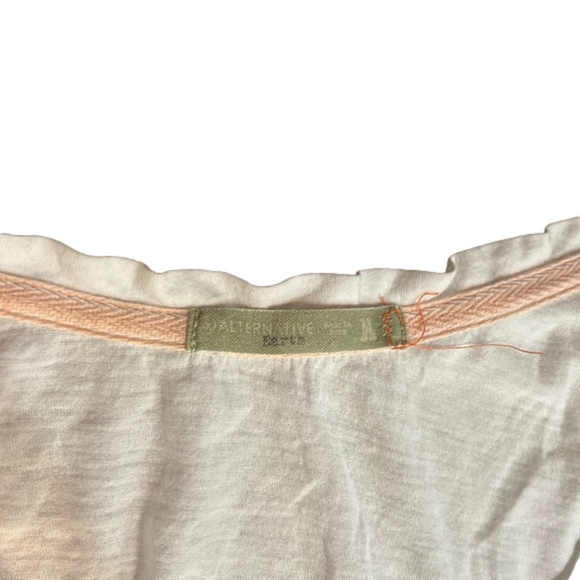 size medium alternative earth white V-neck tee - Picture 3 of 4